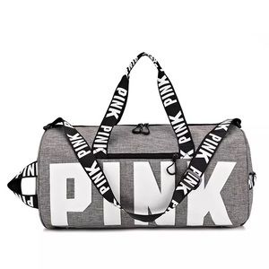 VS PINK Logo Waterproof Gym Duffle Bag